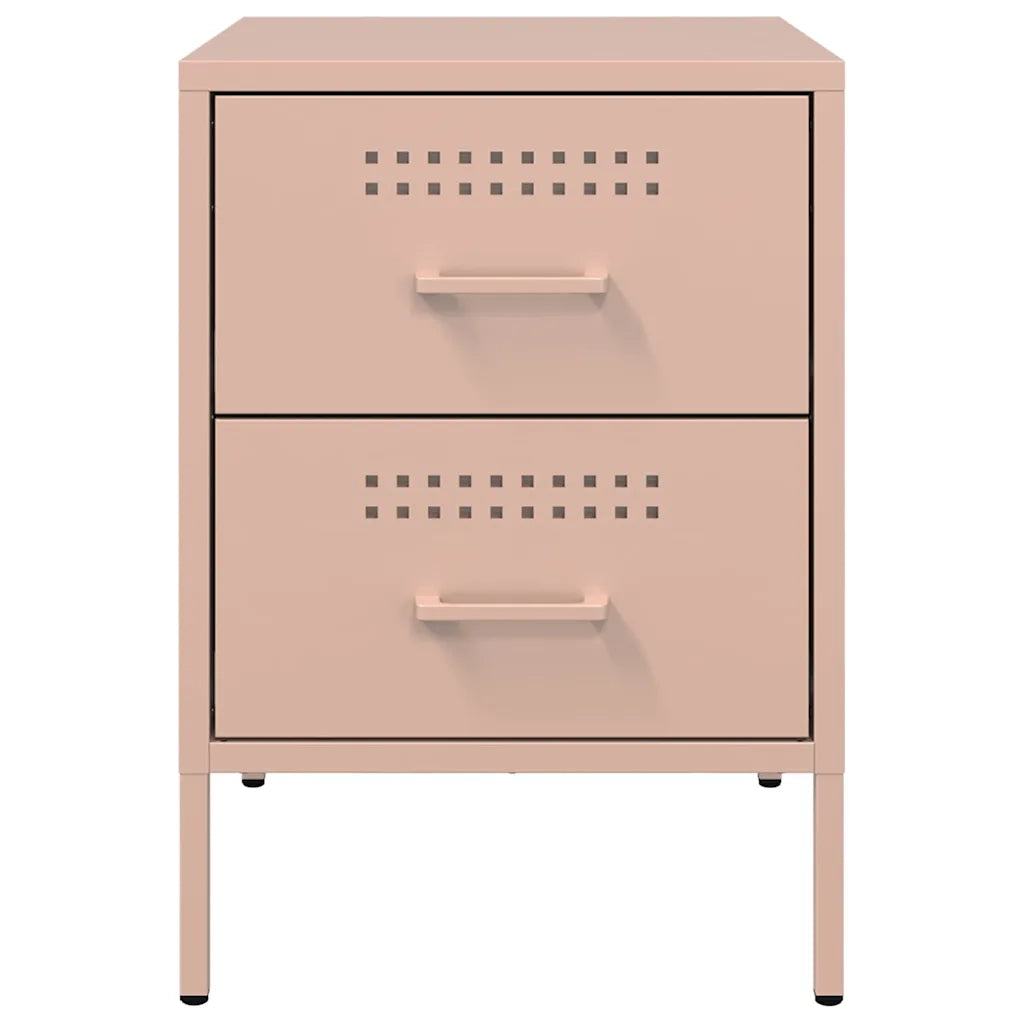 Comodino Rosa 36x39x50,5 cm in Acciaio