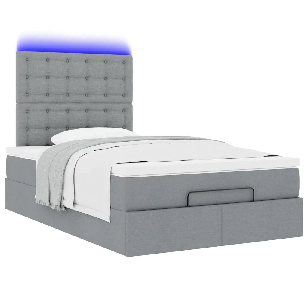 Struttura Letto Pouf con Materasso 120x190 cm in Tessuto 3314155