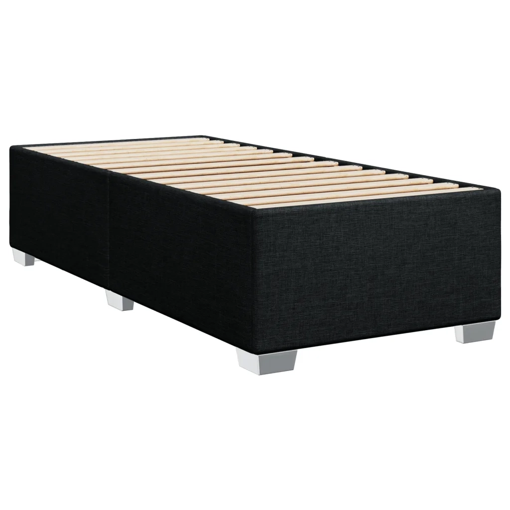 Giroletto a Molle con Materasso Nero 100x200 cm in Tessuto 3285111