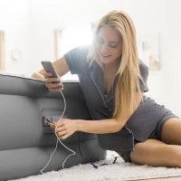 64926ND - Materasso Elevated Premiere Matrimoniale Con Tecnologia Fiber Tech, Nuova Pompa Elettrica Incorporata Con Pannello Dati E Porta Usb Cm 152X203X46