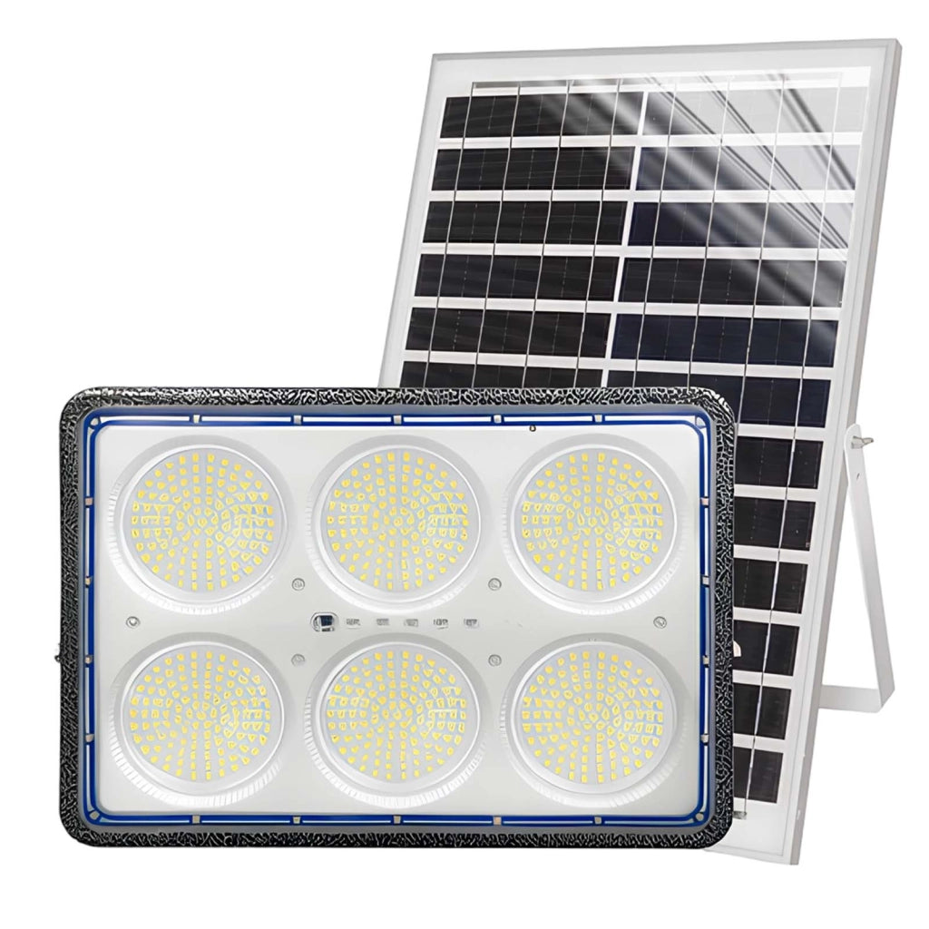 Proiettore Solare LED 19 W con Pannello Solare 20 W e Rilevamento Automatico Grigio Avizar