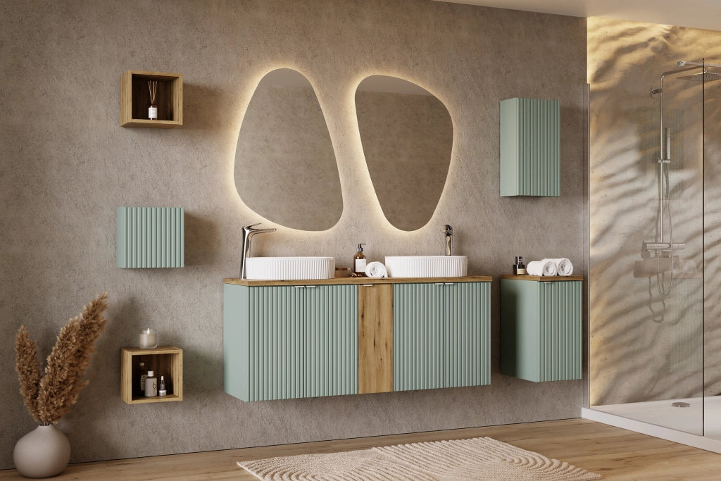 Mobile sottolavabo 60 cm 2 ante Line Reed Green 60 x 57 x 39 cm