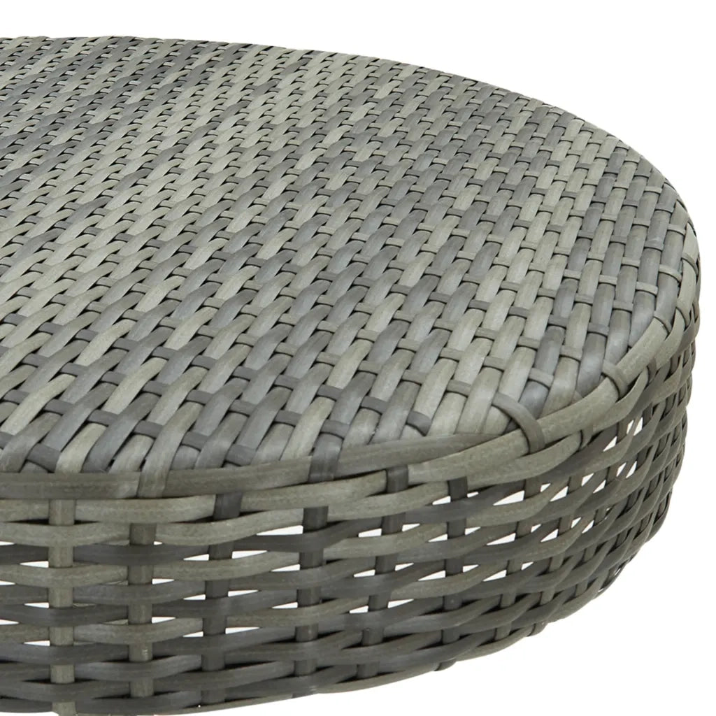 Tavolo da Giardino Grigio 60,5x106 cm in Polyrattan 45857