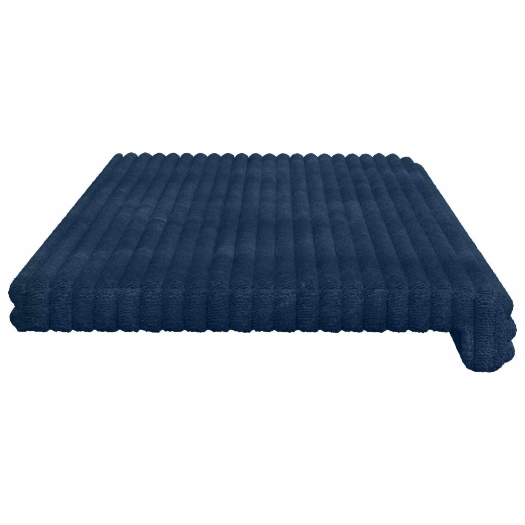 Cuscino per panchina Corduroy Morbido Blu navy Profondità 35 cm 42043377