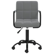 Sedia da Pranzo Girevole Grigio Scuro in Velluto 3088035