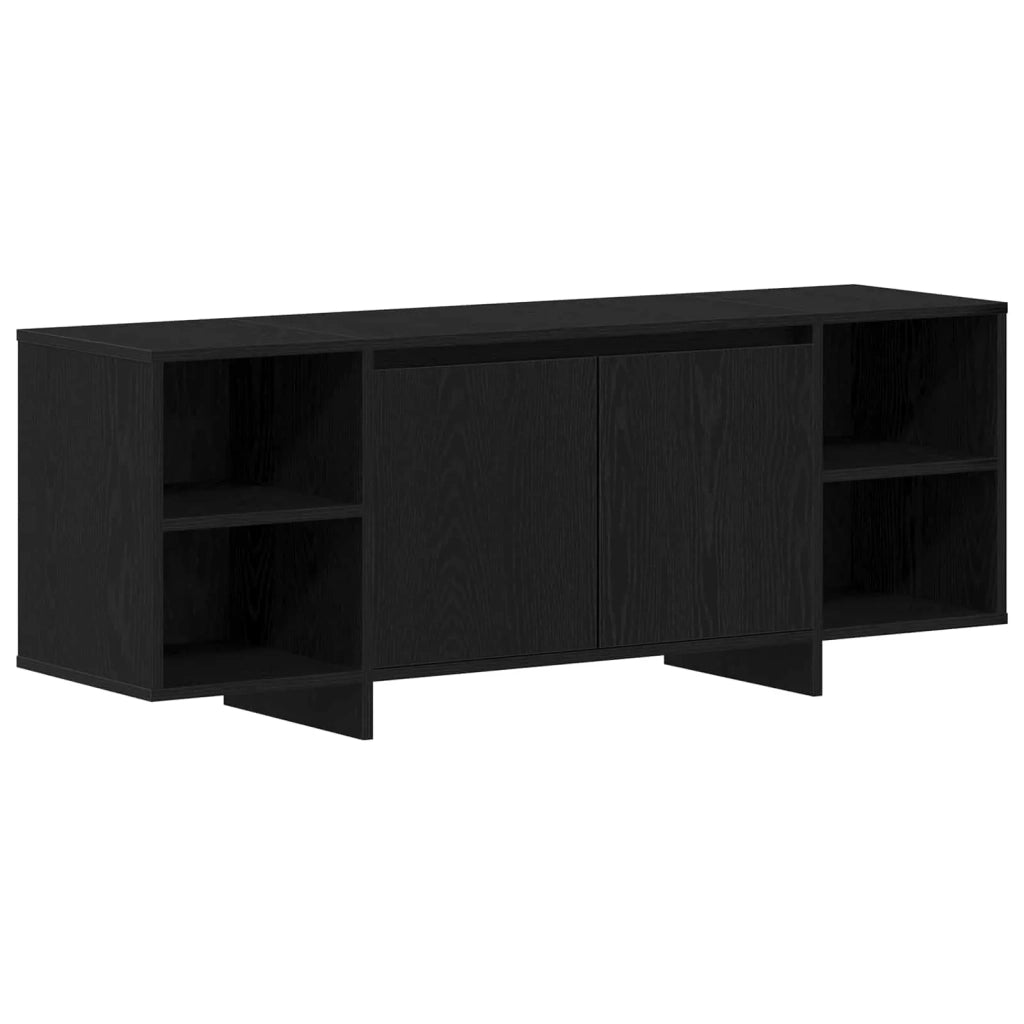 Mobile TV 130 x 35 x 50 cm Rovere Nero Legno ingegnerizzato 862710