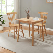 Tavolo da Pranzo Klijori Tavolo da Cucina in Legno di Hevea 75x75 cm color Naturale [en.casa]