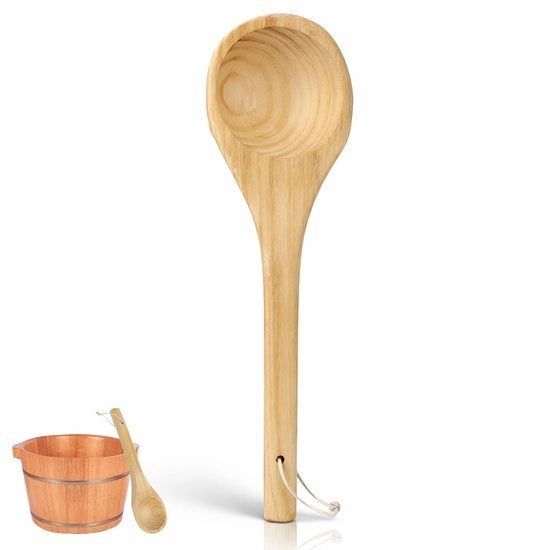 Accessori per sauna - Pollepel in legno - 39 cm - Manuale - Sicuro e confortevole da usare