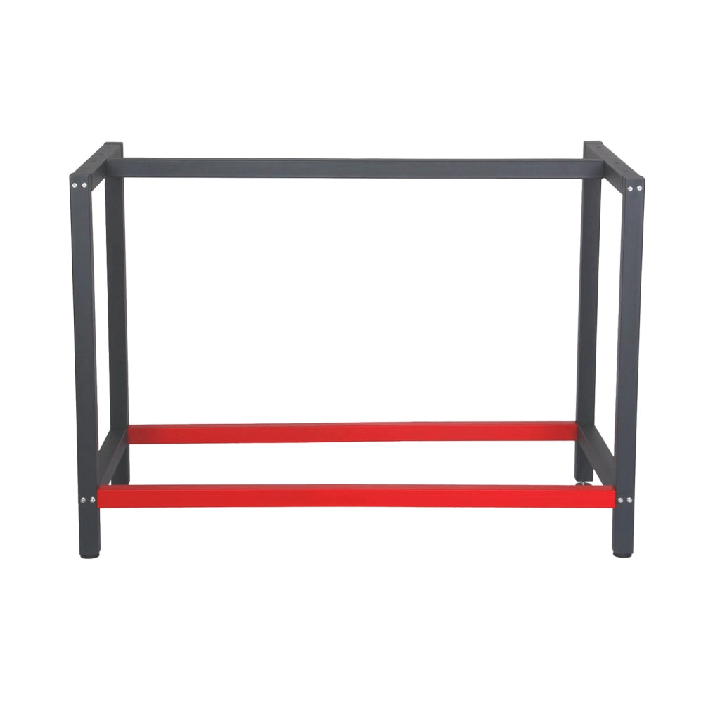 Telaio per banco da lavoro in acciaio antracite-rosso, gambe per banco da lavoro, telaio per tavolo 100 x 57 x 81 cm