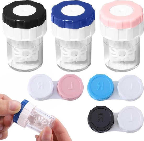 Rinse e Sterilizza Contattini - Reinificatore per Lenti a Contacto per Uso Giornaliero con Osservatori Portatili per una Rapida Pulizia