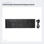 Tastiera Ergonomica a 109 Tasti - Destra/ Sinistra - Plug and Play per Aziende - Ideale per Contabili