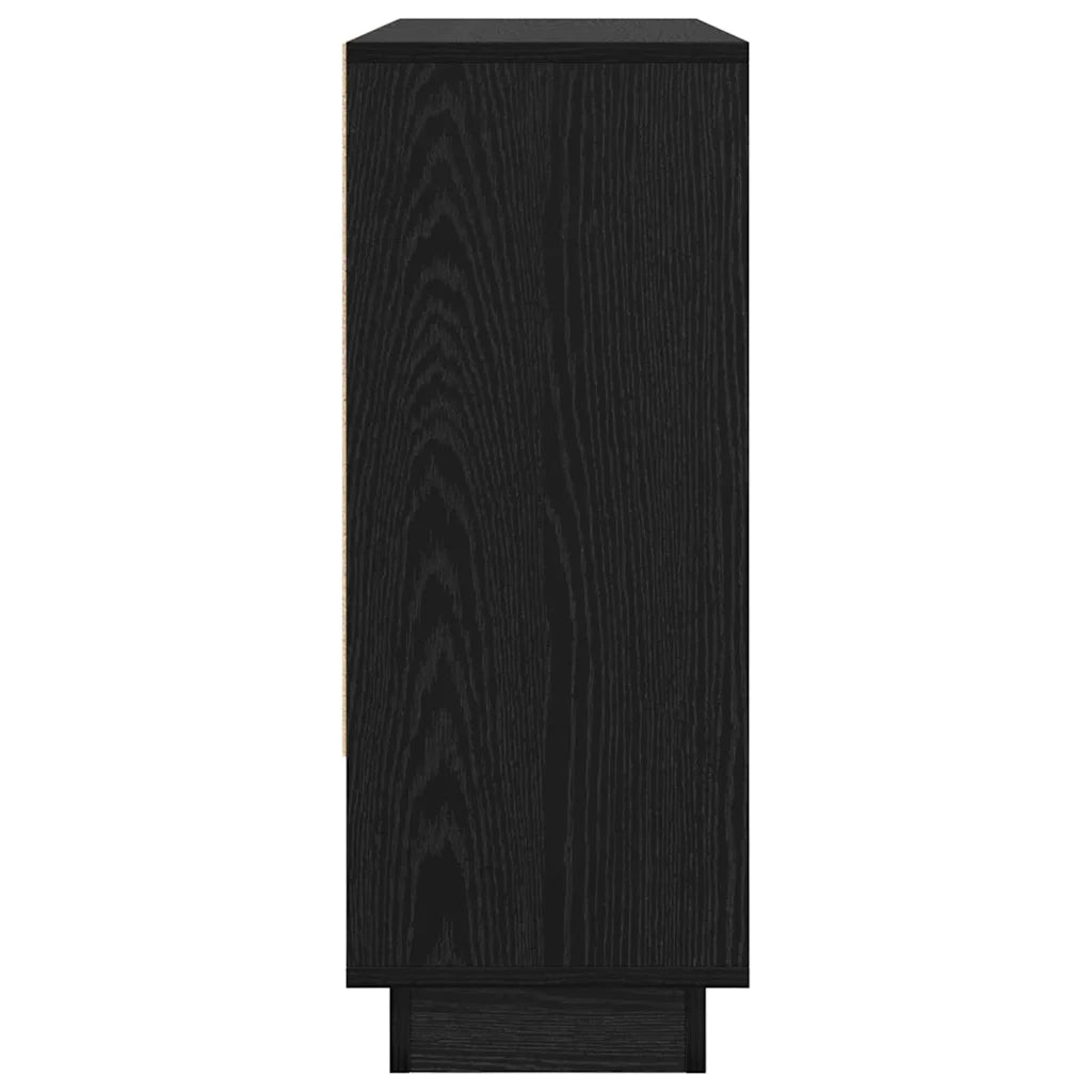 vidaXL Credenza Rovere nero 97 x 29 x 75 cm Legno multistrato