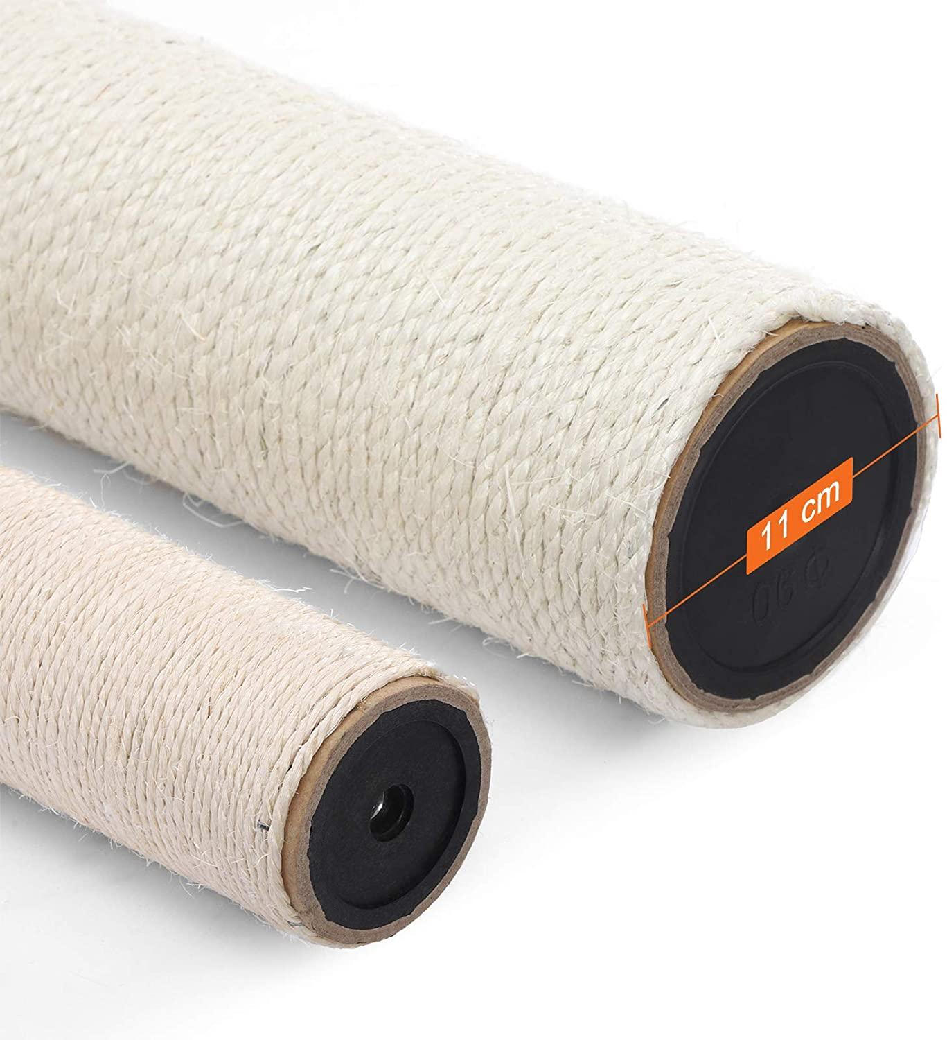 Tiragraffi con piattaforma di osservazione amaca grotta grande tronchi spessi in sisal stabile 112 cm beige 12_0000137