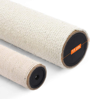 Tiragraffi con piattaforma di osservazione amaca grotta grande tronchi spessi in sisal stabile 112 cm beige 12_0000137