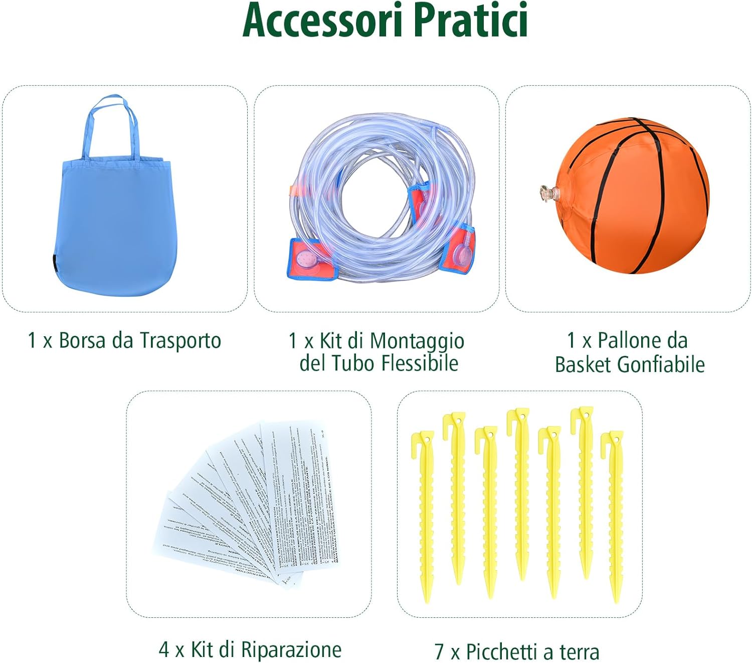 Castello Gonfiabile per Bambini con 2 Torre e Cannoni d’Acqua, Castello Gonfiabile con 2 Scivoli, Muro di Arrampicata e Canestro, Parco Acquatico per Bambini da 3+ Anni