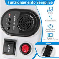 12V Giocattolo Unicorn a Cavallo, Macchina Cavalcabile con Ruote di Addestramento Modalità di Equitazione, Musica Panello LED, Cavallo a Motore per Bambini 3 Anni+ (Blu)