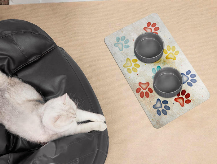 Tappeto Sottociotola Tovaglietta 50x70 cm Pvc Impermeabile Antisfilo Antiscivolo Cane Gatto Dis.A