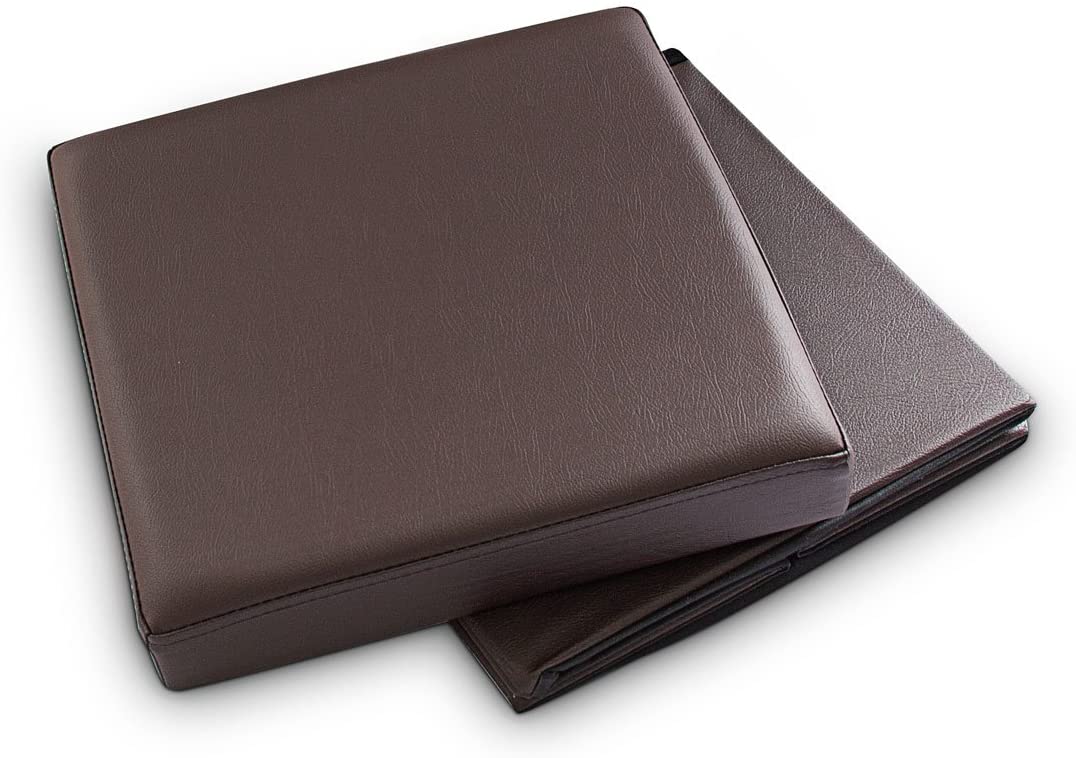 Sgabello pieghevole pouf panca stabile mobile contenitore sintetico 38 cm marrone 13_0002806_5