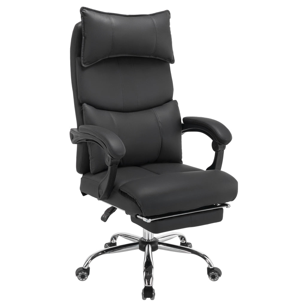 Sedia da Ufficio Ergonomica con Schienale Regolabile e Rivestimento in Tessuto Nero