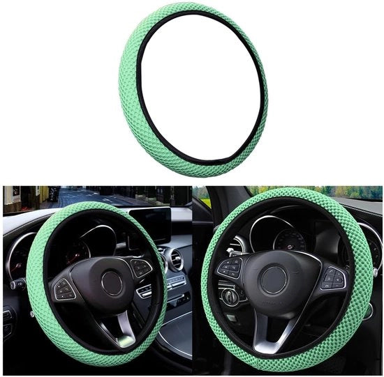 Cuscino Stabilizzatore Antiscivolo - Microfibra Adattabile - Resistente al Calore - Universale 37-38 cm - Comfortevole - Protezione contro Macchie - Cuscino per Sterzo