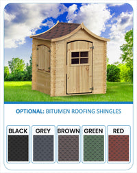 Casetta legno per bambini -  L112xL146xA152cm/ 1,1m2 - Timbela M550-1