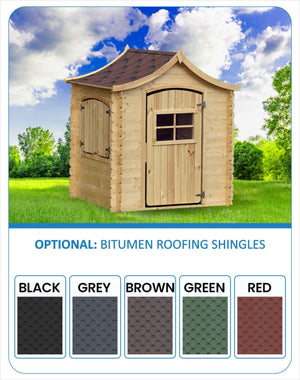 Casetta legno per bambini -  L112xL146xA152cm/ 1,1m2 - Timbela M550-1