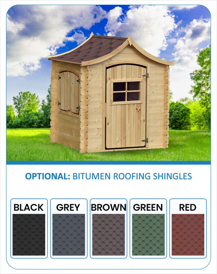 Casetta legno per bambini -  L112xL146xA152cm/ 1,1m2 - Timbela M550-1