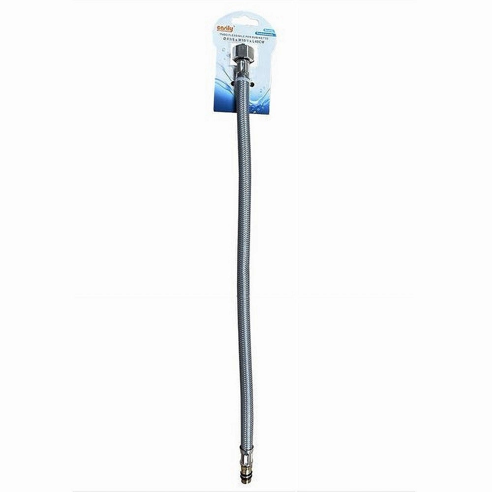 Trade Shop - Tubo Flessibile Flessibili Rubinetto Miscelatore Acqua 40 Cm F3/8 X M10/1 87371 -