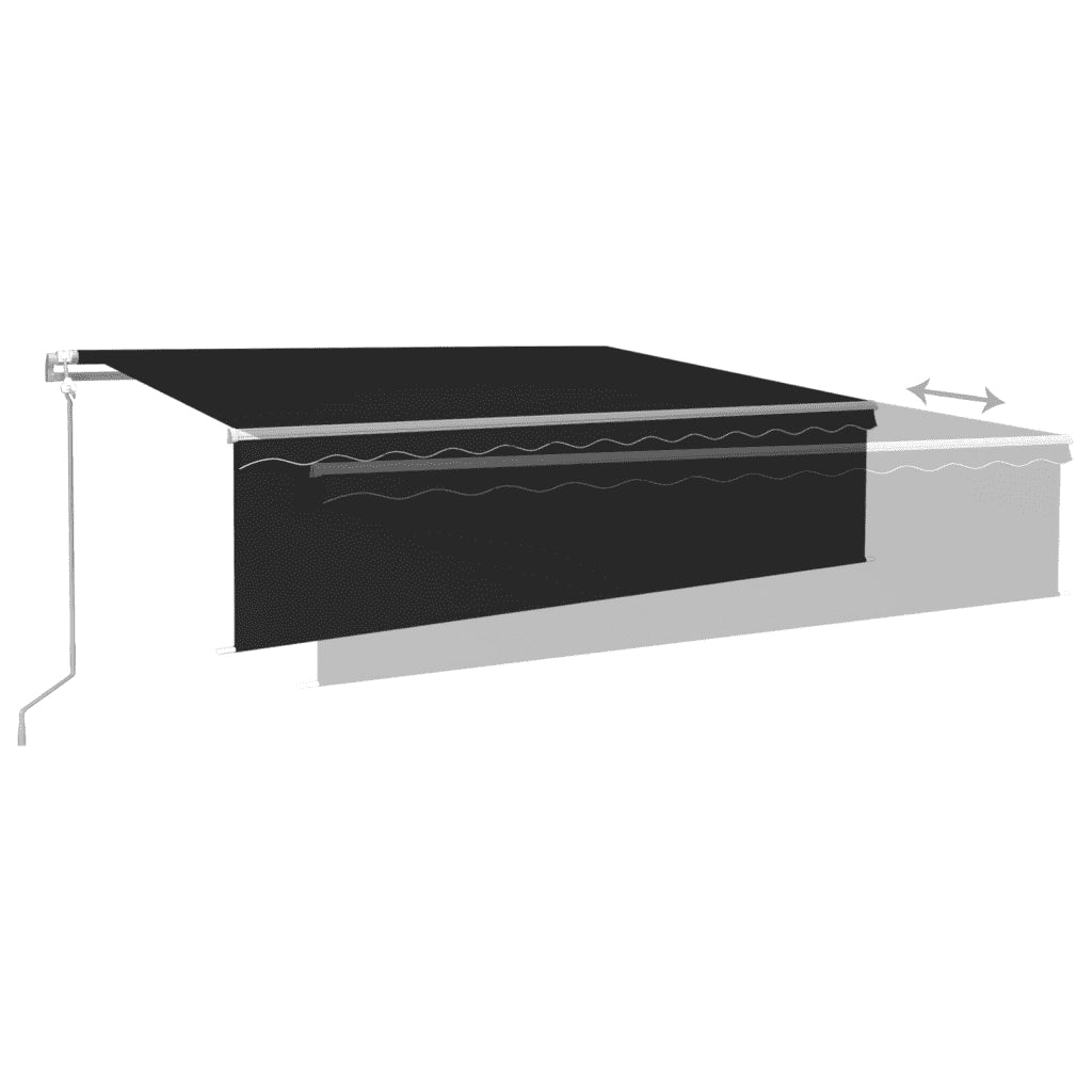 Tenda Automatica con Parasole Sensore Vento e LED 6x3 Antracite 3069374