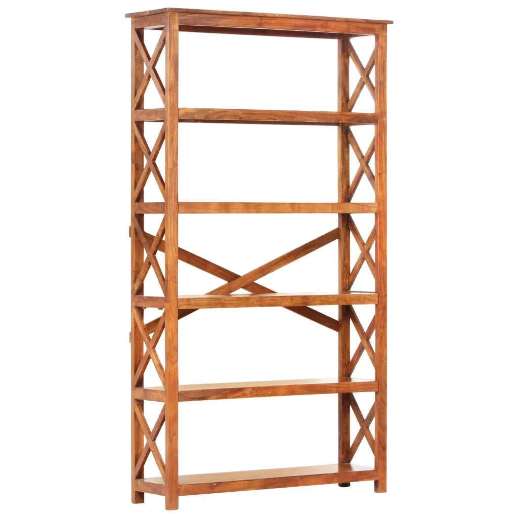 Libreria 100x30x180 cm Legno Massello Acacia Finitura Miele cod mxl 16383