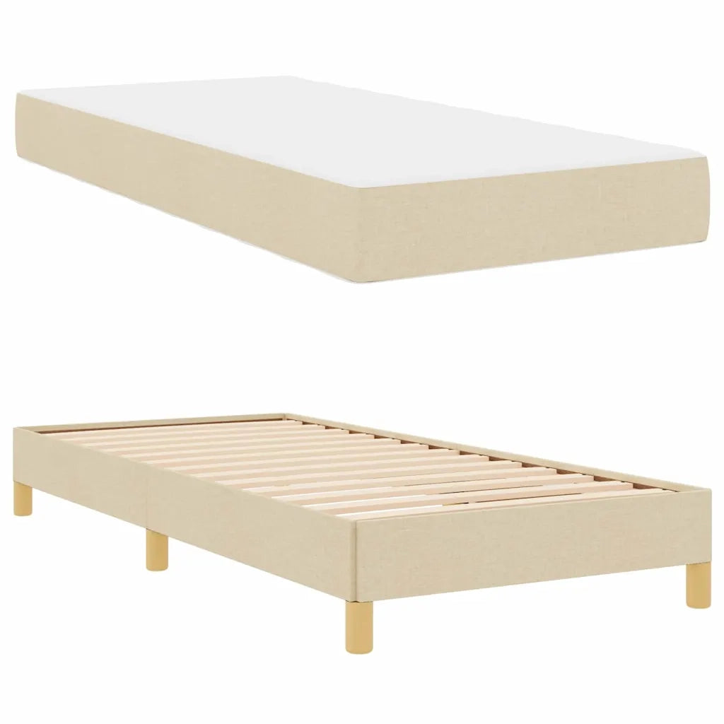 vidaXL Letto a molle Crema e Marrone 80 x 200 cm