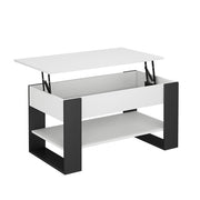 Vicco Tavolino Bianco/antracite 92 x 51 cm con funzione di sollevamento