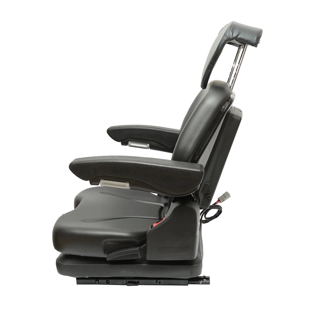 Sedile universale regolabile per trattore con cintura di sicurezza e braccioli 610x390mm