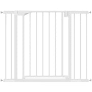 CANCELLINO DI SICUREZZA PER BAMBINI E ANIMALI, CHIUSURA AUTOMATICA E MONTAGGIO A PRESSIONE, 76-103X76 CM, BIANCO