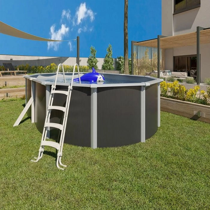 Piscina Fuori Terra Steeldesign - 4,90 X 3,65 X H.1,32 M - Kit Pro