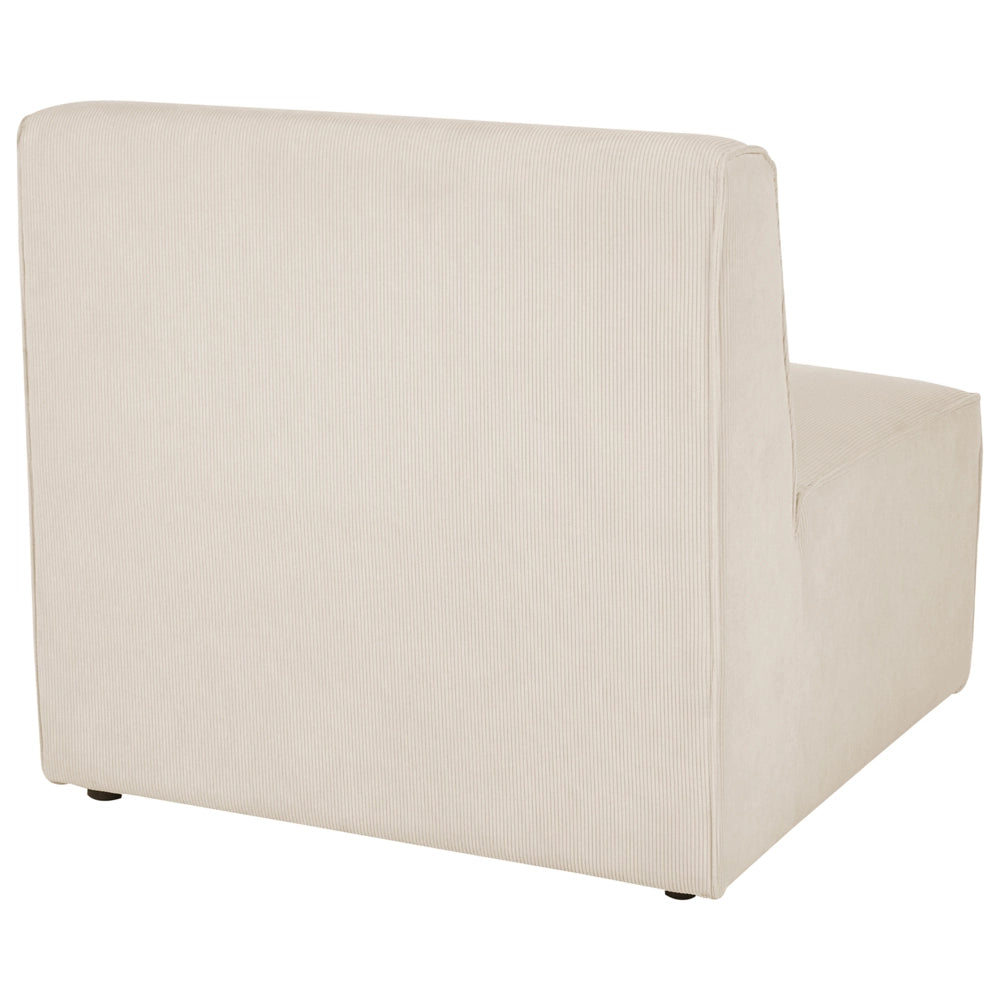 Chaise Lounge imbottita in velluto a coste beige a due pezzi design moderno salotto soggiorno