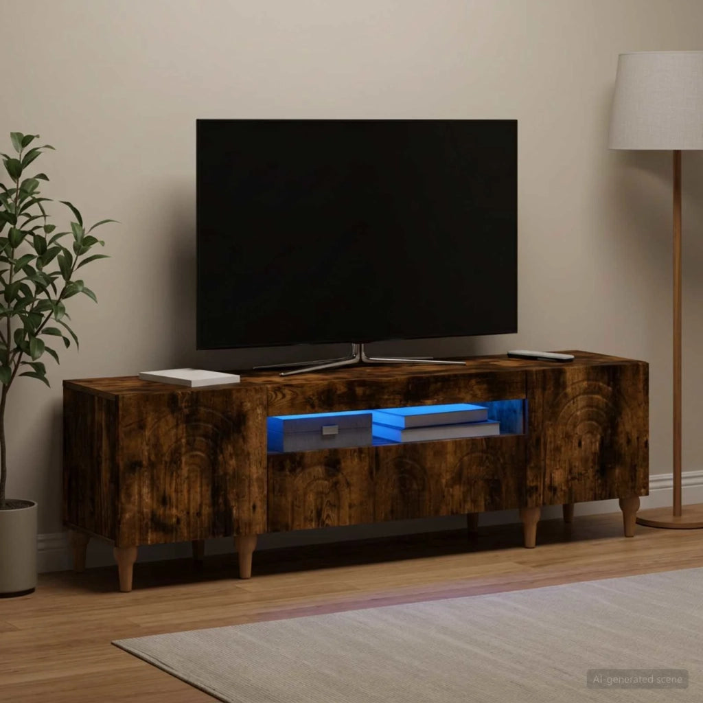 Mobile TV LED Rovere Fumo Legno ingegnerizzato 896250