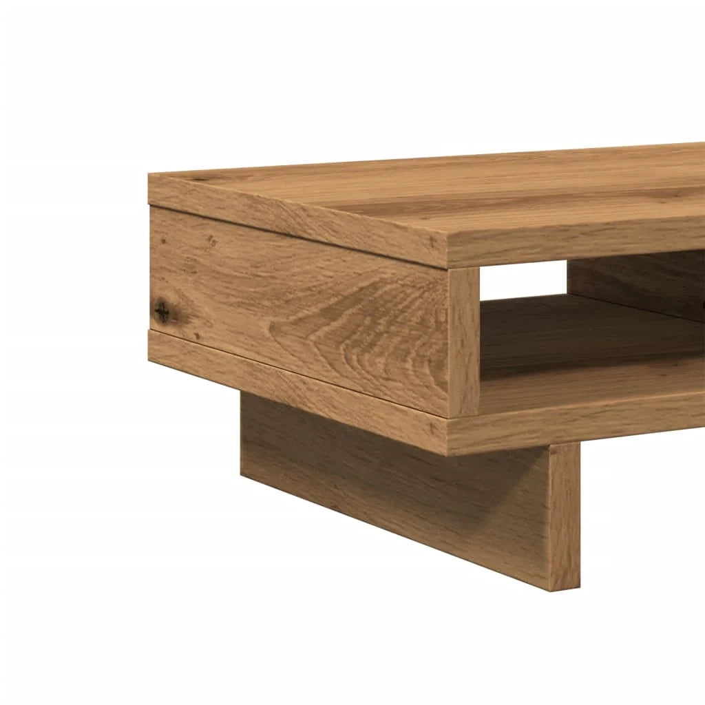 Supporto per monitor mobile da scrivania fatto a mano 50 x 27 x 15 cm legno ingegnerizzato marrone 02_0044915