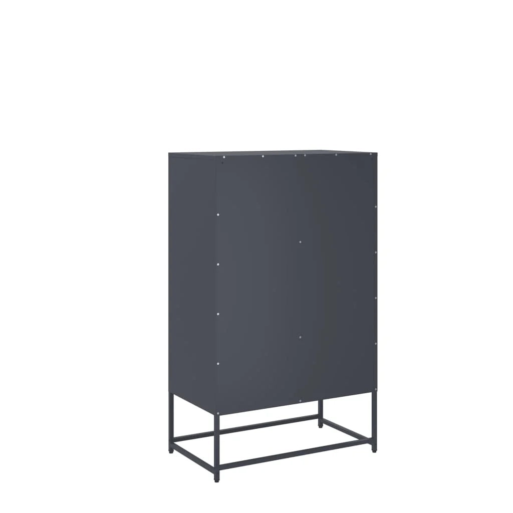 Buffet credenza cassettiera mobiletto mobile contenitore organizer cucina soggiorno salotto alto 68 x 39 x 111,5 cm acciaio antracite 02_0032210