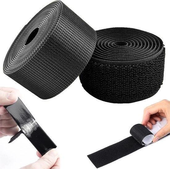 Nastro adesivo a secco 5M rotolo nero | strisce adesive pesanti a doppia faccia | resistenza industriale di chiusura | larghezza 50mm Nastro adesivo a secco