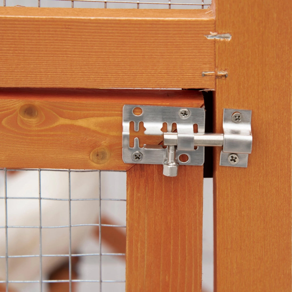 Gabbia per Uccelli Grande in Legno di Abete con 2 Porte e Tetto Asfaltato ¨C Minimal ¨C 68x63x165cm