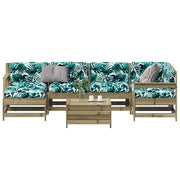 Set Divani da Giardino 7pz con Cuscini Legno Impregnato di Pino 3250947