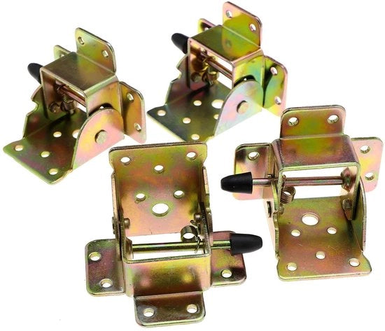 Accessori di arredamento - Scharnieren opvougbili - 4 pezzi - Acciaio - Accessori di arredamento - Tavolo pieghevole/sedia - Blocco e stabilizzazione - Accessori di arredamento per mobili