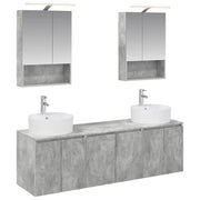 Set di Armadi da Bagno 5 pcs Grigio Cemento 3406442