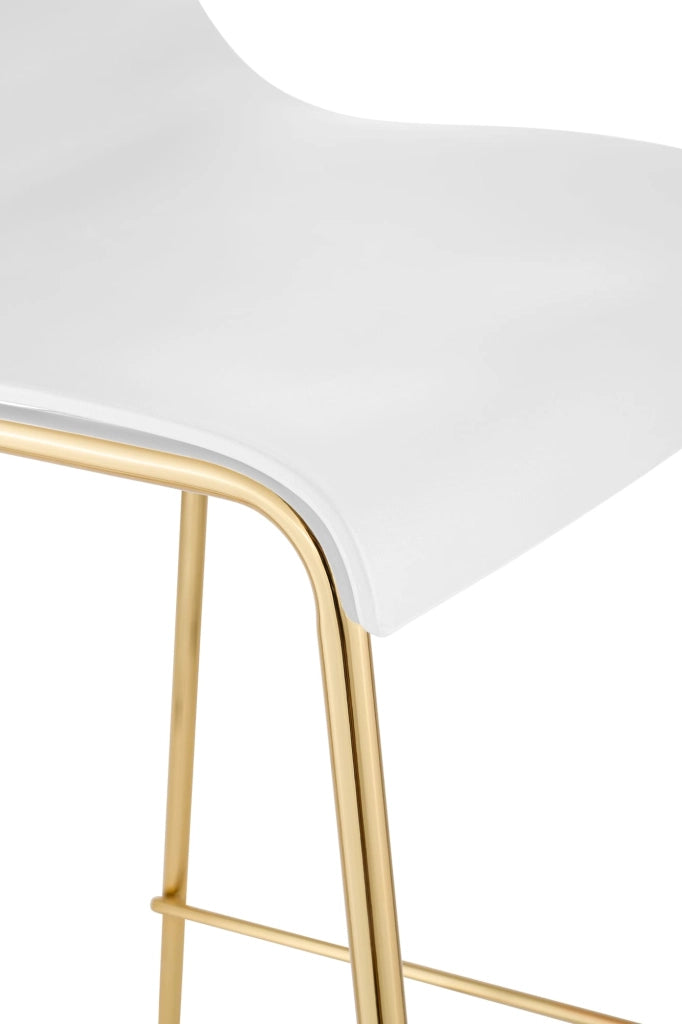 Sgabello da bar Hoover in plastica 4 piedi oro 1