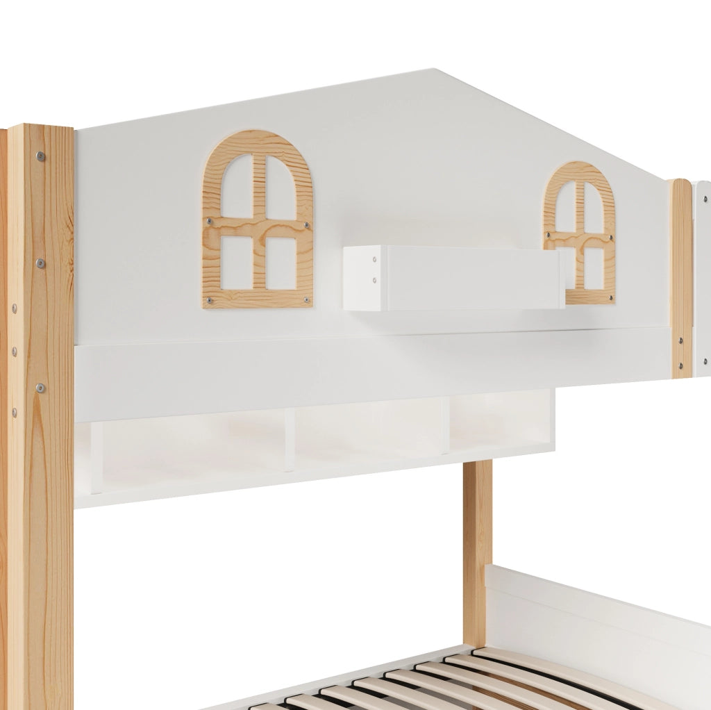 Letto a castello 90x200 cm con vano contenitore idraulico e LED