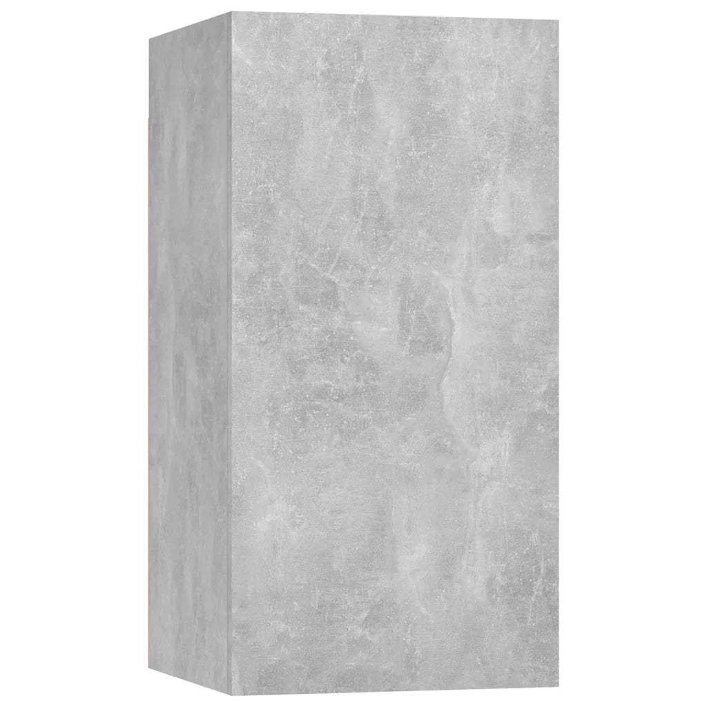 Mobili TV 2pz-Set di 2 Credenza per TV Grigio Cemento 30,5x30x60 cm Legno Multistrato