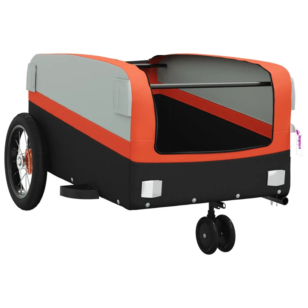 Rimorchio da Bici Nero e Arancione 30 kg in Ferro CFW8687017