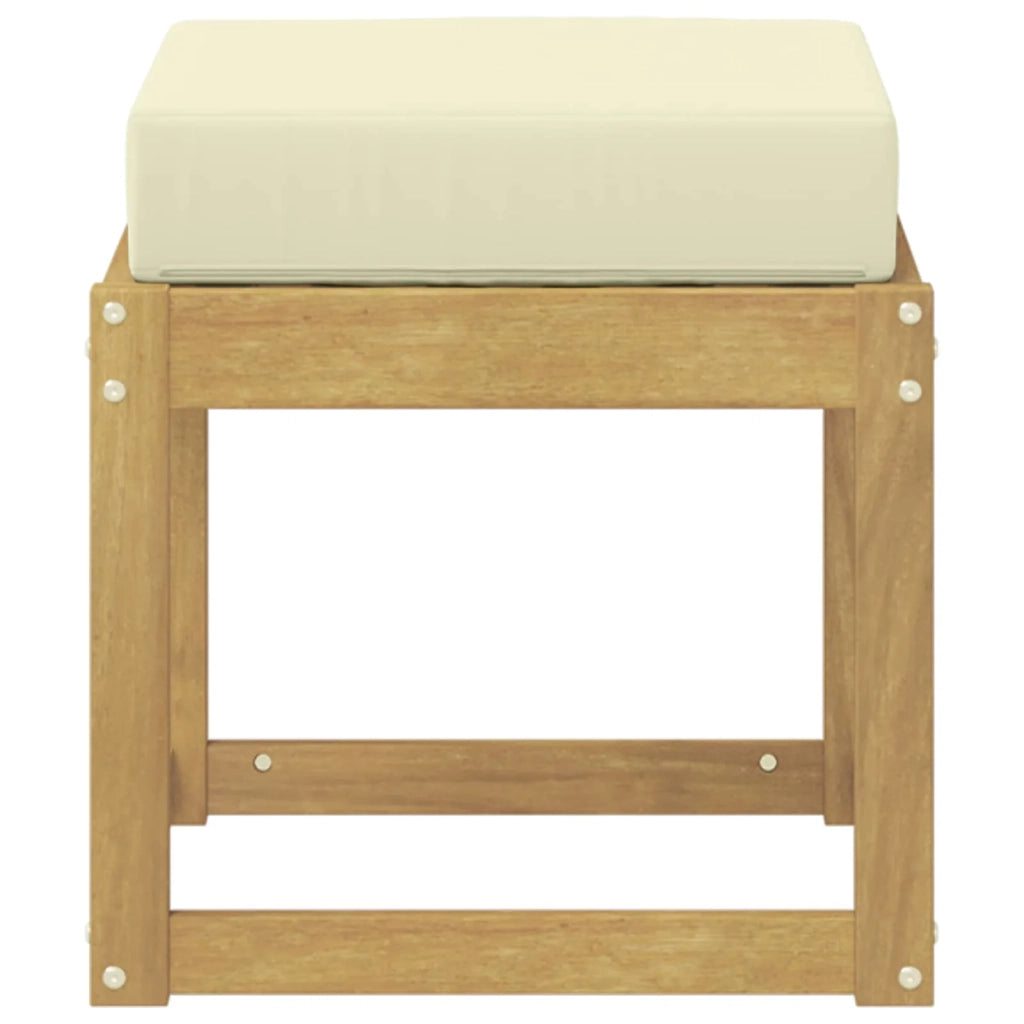 Sedia da giardino-Panca da esterno con cuscino Bianco 610926