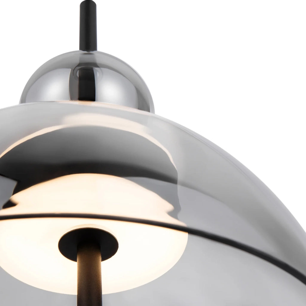 Maytoni Lampadario moderno Bangkok 1 luce LED integrato nero metallo vetro